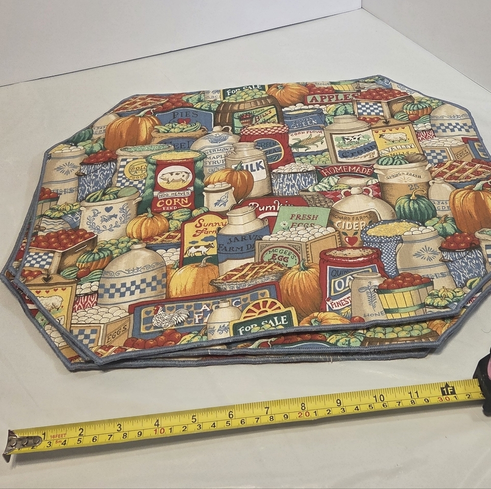 Vintage Colorful Kitchen-Themed Placemat
